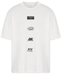 A|X Armani Exchange Men's Classic Fit Short Sleeve Stacked Logo Graphic T-Shirt