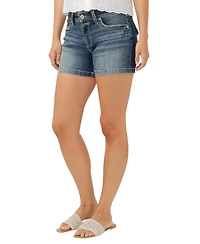 Silver Jeans Co. Women's Suki Mid Rise Curvy Fit Shorts
