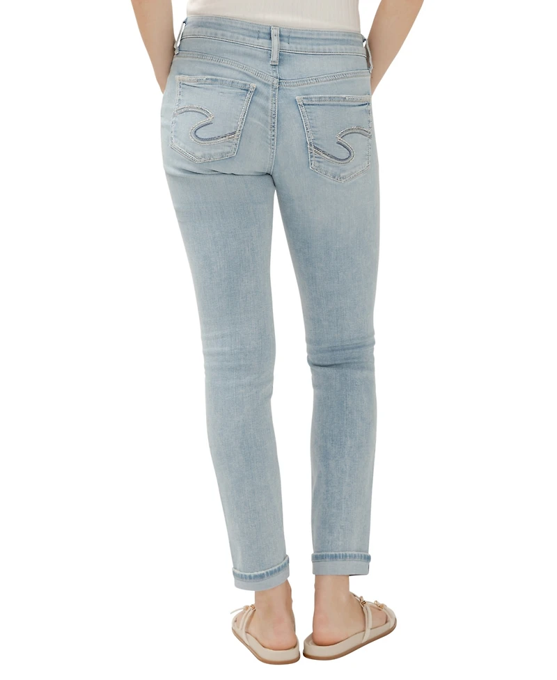 Silver Jeans Co. Women's Girlfriend Mid Rise Slim Leg