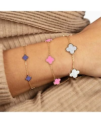 The Lovery Mini Amethyst Clover Bracelet 14K Gold