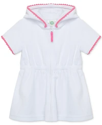 Little Me Baby Girls Pom Hooded Zip Swim Cover-Up