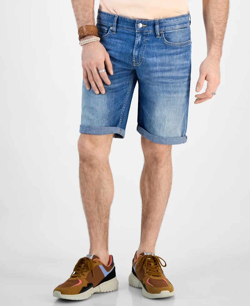Guess Men's Sonny Slim-Fit Stretch 12" Denim Shorts