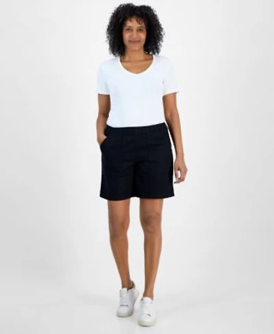 Style Co Womens Mid Rise Pull On Shorts Regular Petite Exclusively At Macys