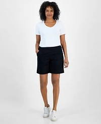 Style Co Womens Mid Rise Pull On Shorts Regular Petite Exclusively At Macys