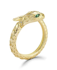 Rachel Zoe 14K Gold Plated Sterling Silver Bypass Snake Ring