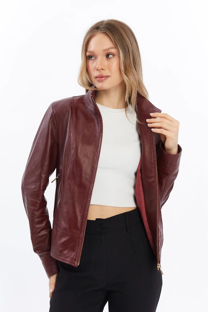 Furniq Uk Women's Leather Jacket