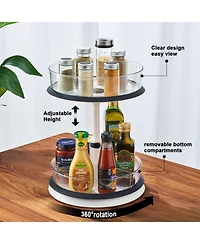 Sorbus 2-Tier Clear Lazy Susan Turntable Organizer
