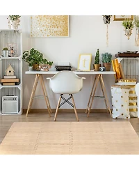 Sorbus Thick 3/8-inch Wood Grain Floor Foam Tile Mats (16 Tiles,16 Sq ft