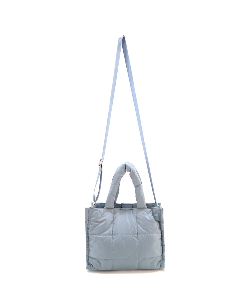 Like Dreams Kiara Quilted Heart Small Tote Bag