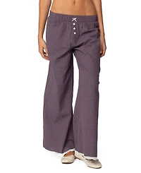 Edikted Womens Dakota Plaid Pants