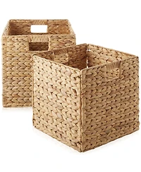 Casafield 13" x 13" Water Hyacinth Storage Baskets