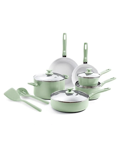 GreenPan Dover Ceramic Nonstick 12-Piece Cookware Set