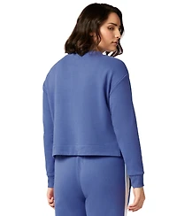 Gap Women's French Terry Crewneck Logo Pajama Top - Exclusively at Macy's
