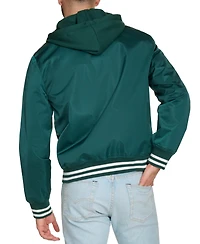 Champion Men's Jersey Hood Varsity Bomber Jacket