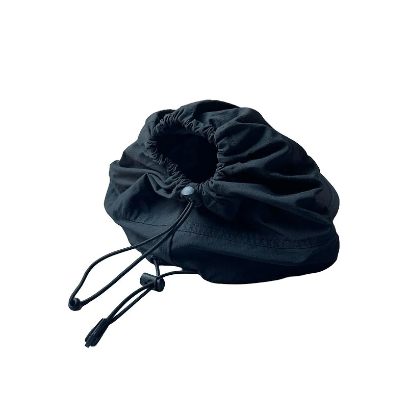 Women's Adjustable High Ponytail Running Hat - Black