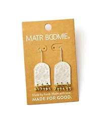 Matr Boomie Two Tone Haveli Etched Statement Earrings