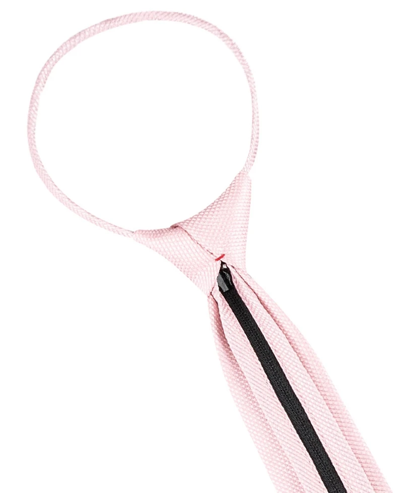 Tommy Hilfiger Boys Textured Solid Pre-Tied Zipper Tie