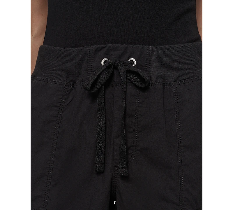 Dkny Sport Women's Cotton Ribbed-Waist Jogger Cargo Pants