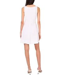 1.state Women's Scoop-Neck Full-Circle Linen-Blend Mini Dress