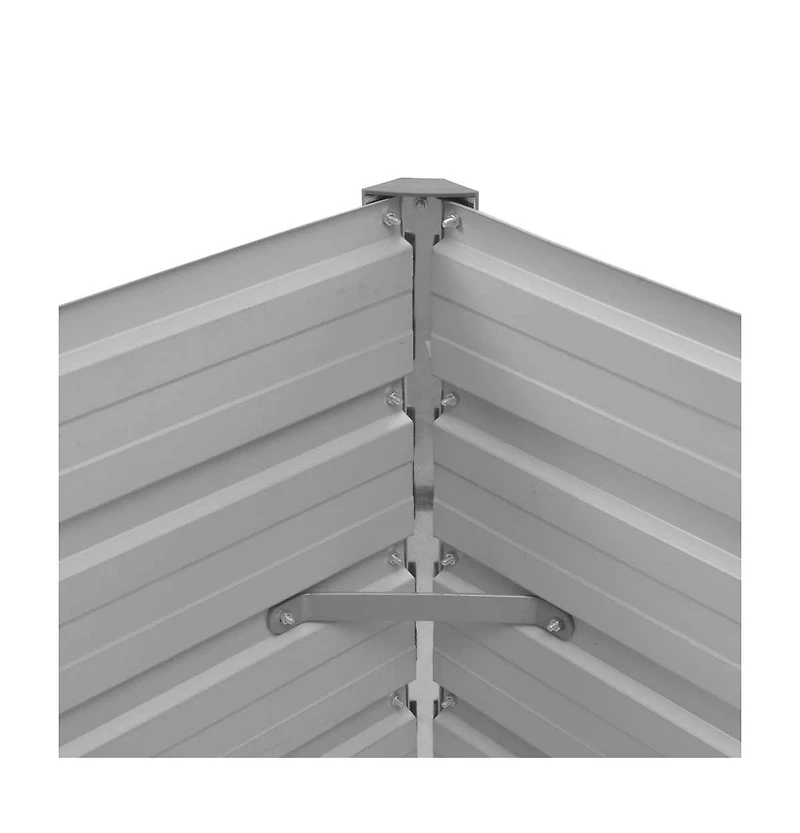 Garden Raised Bed Brown 39.4"x15.7"x30.3" Galvanized Steel