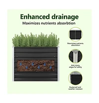 Garden Raised Bed Anthracite 39.4"x15.7"x30.3" Galvanized Steel