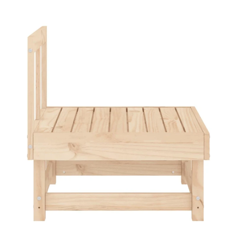 Patio Middle Sofa Solid Wood Pine
