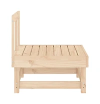 Patio Middle Sofa Solid Wood Pine