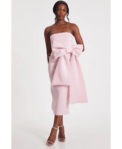 Quiz Women's Strapless Bow Detail Maxi Dress