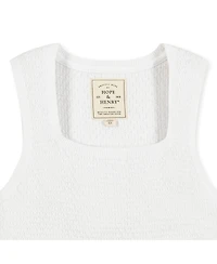 Hope & Henry Women's Organic Scoop Neck Sweater Tank