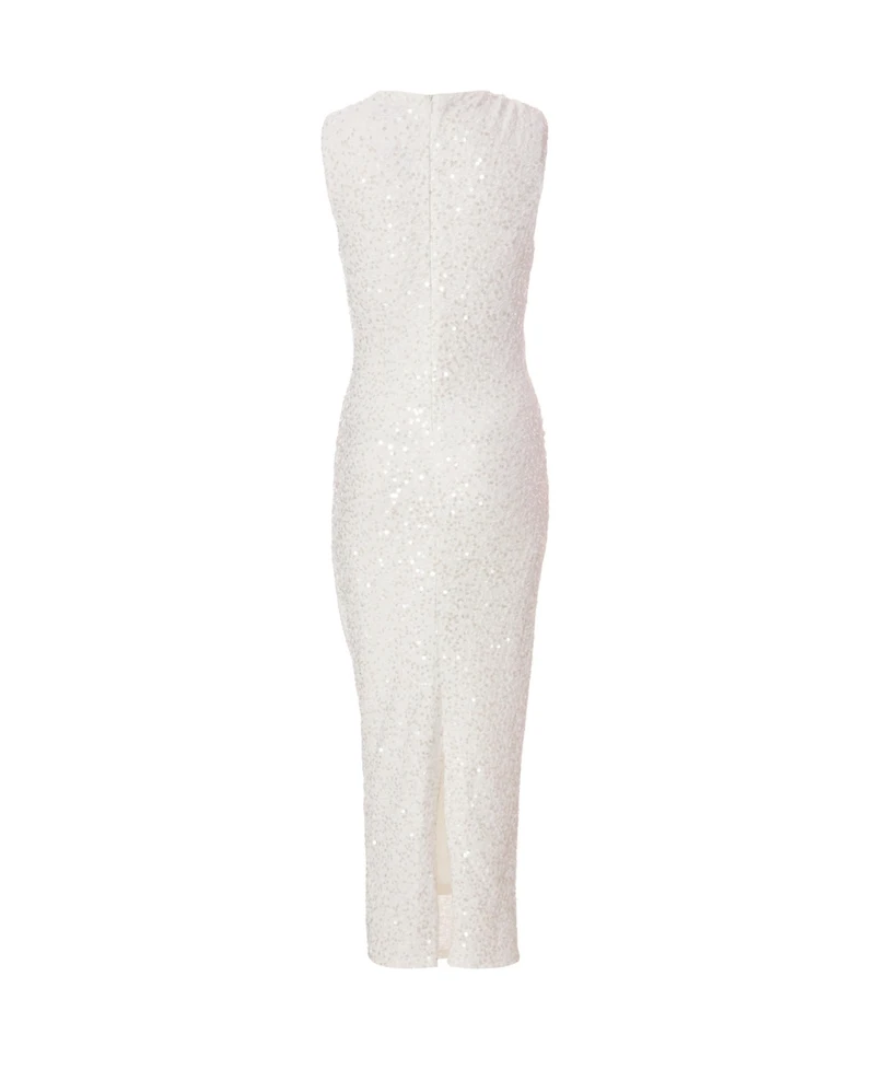 Quiz Women's Textured Sequin Knot Shoulder Maxi Dress