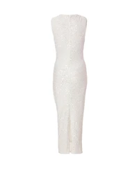 Quiz Women's Textured Sequin Knot Shoulder Maxi Dress