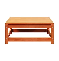 Patio Footstool Wax Brown 27.6"x27.6"x11.8" Solid Wood Pine