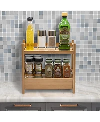 Sorbus 2-Tier Bamboo Kitchen Countertop Organizer - ideal for storage and display, stores your favorite spices, seasonings, and household items