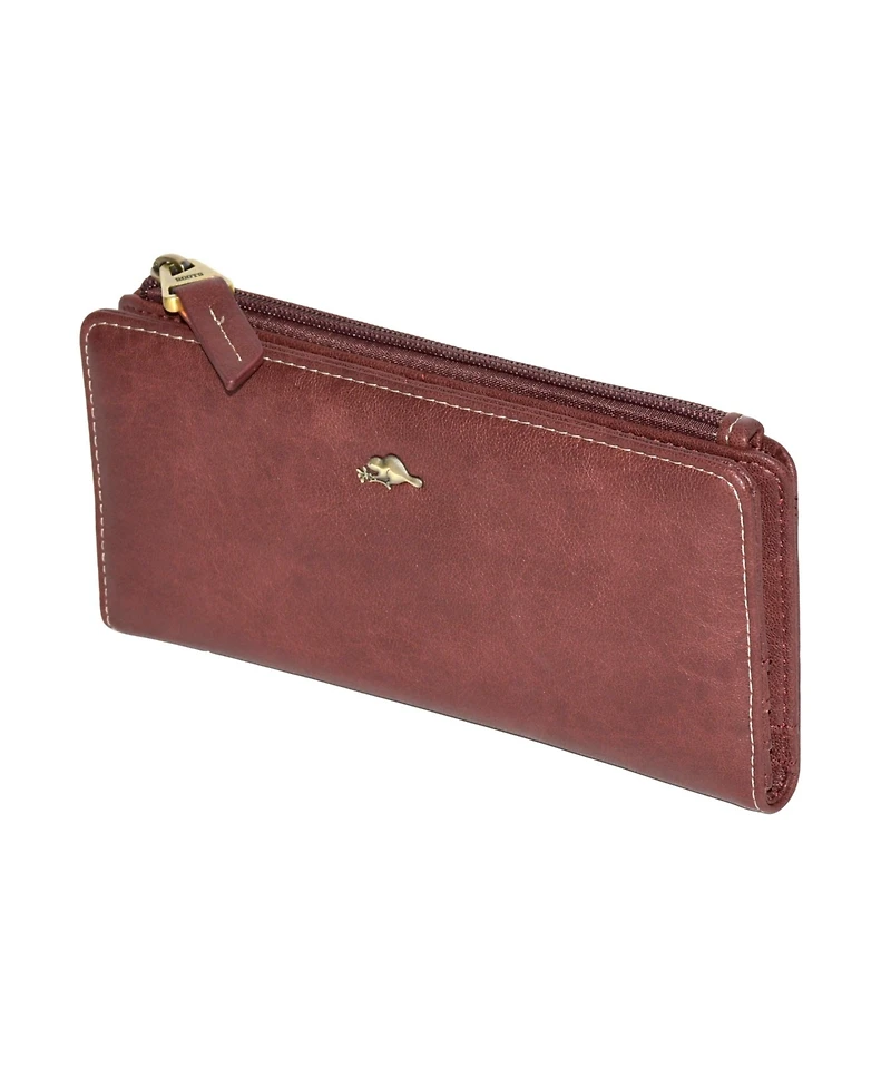 Slim Ladies Wallets With Top Zipper