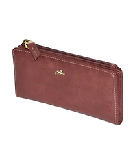 Slim Ladies Wallets With Top Zipper