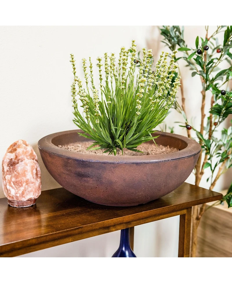 Weather-Resistant Polyresin Double-Walled Percival Outdoor Flower Pot Planter