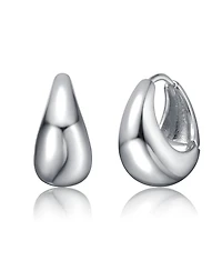 Gleaming Elegance Mini Huggie Hoop Earrings in White Gold Plated or 14K Gold Palted