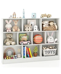Wooden Toy Storage Organizer with 10 Cubes for Classroom Daycare Nursery Kindergarten