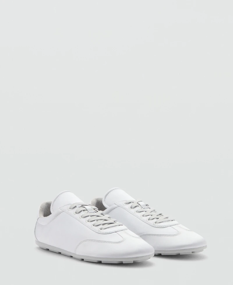 Mango Women's Satin Lace-Up Sneakers