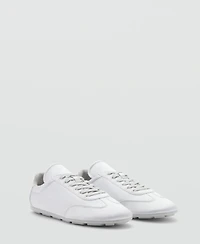 Mango Women's Satin Lace-Up Sneakers