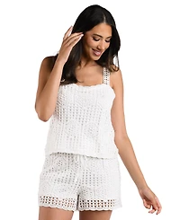 La Blanca Women's Waverly Crochet Swim Tank Top