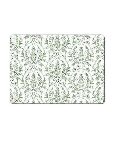 CounterArt Fern Fronds Hardboard Cork Placemats, Set of 4