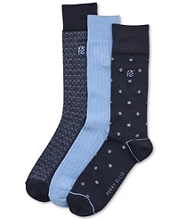 Perry Ellis Portfolio Men's 3-Pk. Assorted Patterned Crew Socks