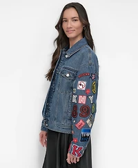 Dkny Women's Patchwork Denim Jacket
