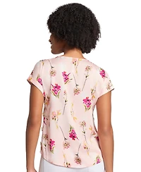 Jones New York Women's Kelly Floral Print Short-Sleeve Blouse
