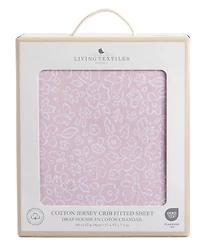 Living Textiles Baby Girls Flower Print Crib Sheet