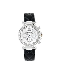 Jessica Carlyle Women's Navy Leather Strap Analog Watch, 36mm
