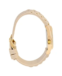 Jessica Carlyle Women's Matte Beige Silicone Strap Analog Watch, 35mm