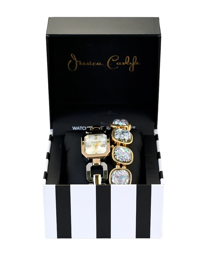 Jessica Carlyle Women's Shiny Two-Tone Metal Alloy Analog Watch, 22mm