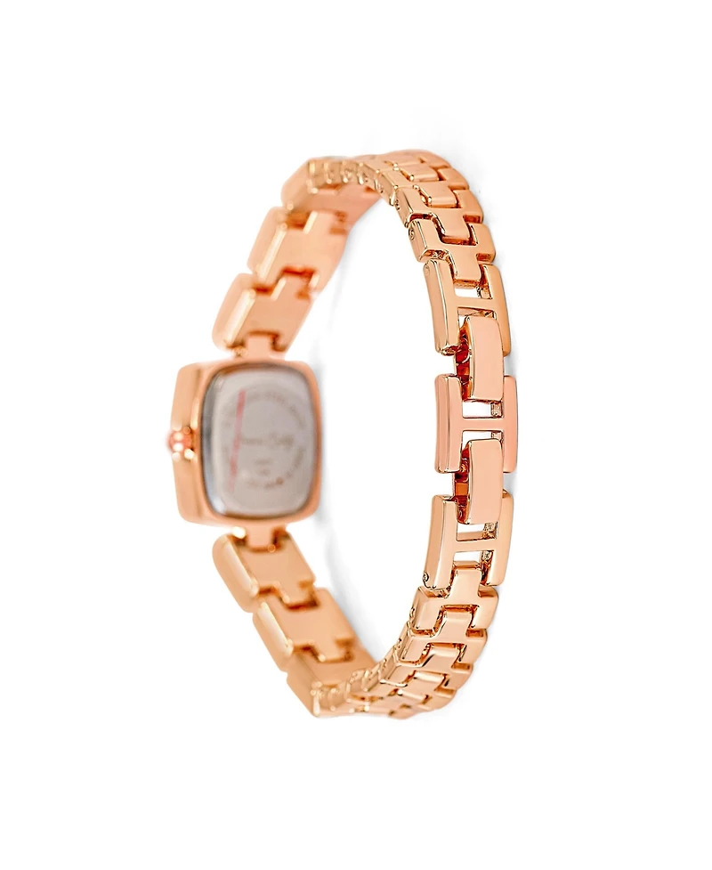 Jessica Carlyle Women's Shiny Rose Gold Metal Alloy Analog Watch, 18mm